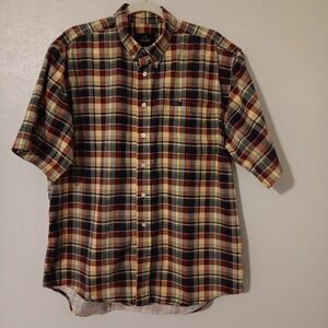 Ivy Crew Men's Button Down Shirt Sz.XL Short Sleeve  Multi-Color Plaid